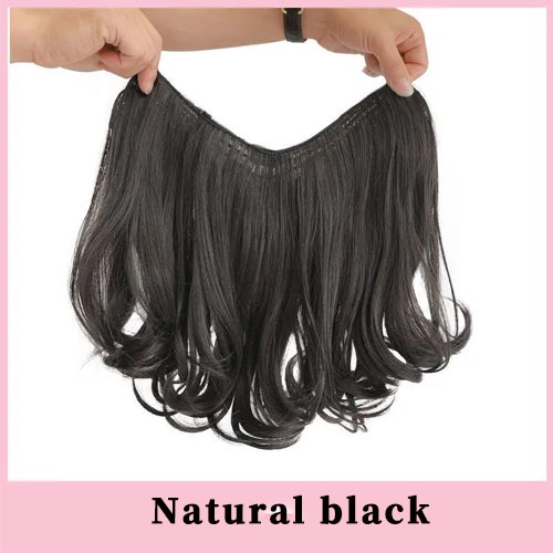 25cm35cm Wig Female Long Curly Hair Big Wave Cute One Piece Seamless U Shaped Long Hair 1662