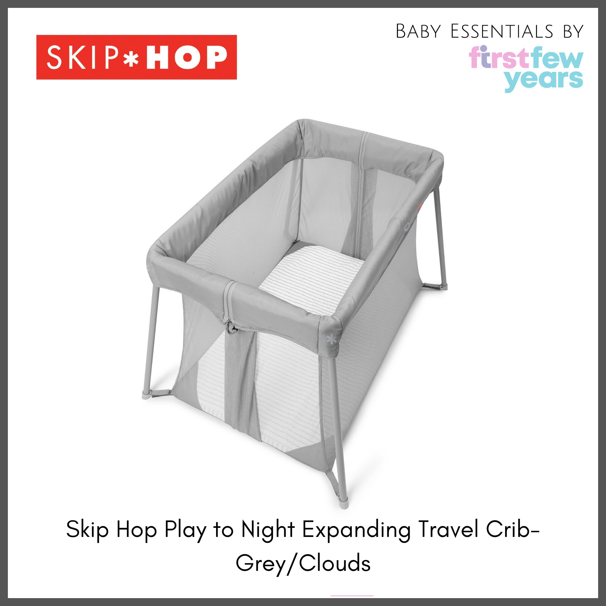 skip hop play to night expanding travel crib