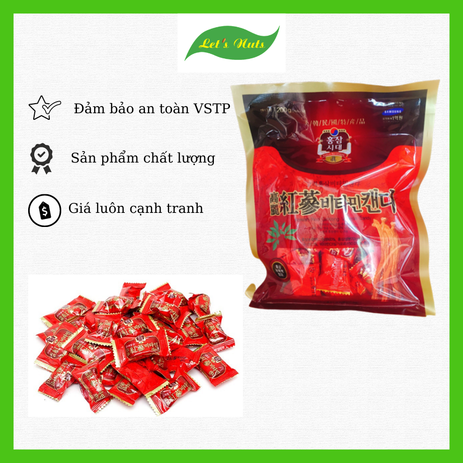 [HCM]Kẹo Sâm Đỏ Hàn Quốc túi 200g