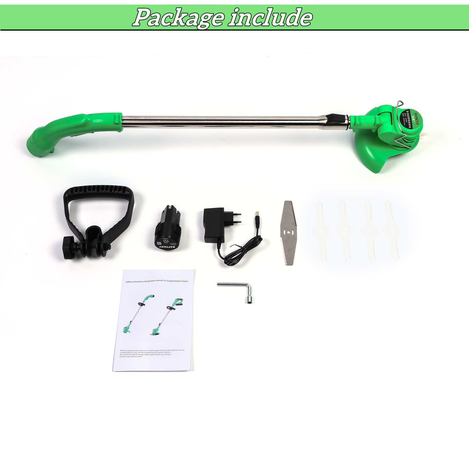 12V Electric Lawn Mower Irrigation Lawn Mower Rechargeable Lithium Lawn