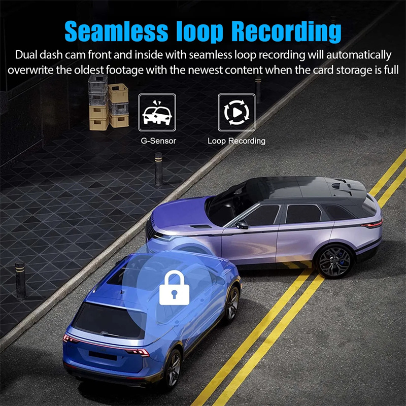 3 Channel Car DVR HD 1080P 3-Lens Inside Vehicle Dash CamThree Way Camera DVRs Recorder Video Registrator Dashcam Camcorder.