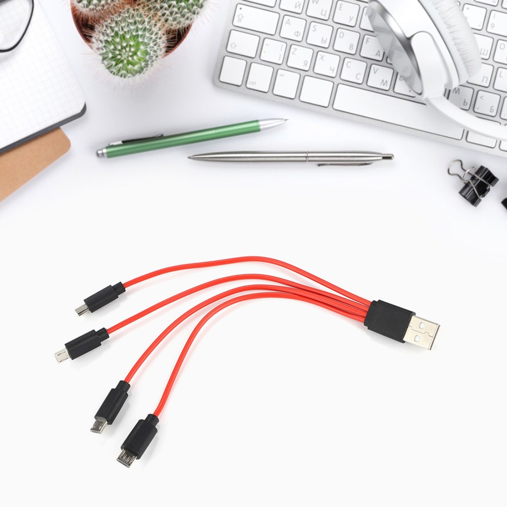 Cáp Micro USB 4 trong 1 Cáp sạc Micro Cáp chuyển đổi USB đồng bộ dữ liệu Micro USB chia dây sạc cho điện thoại Android