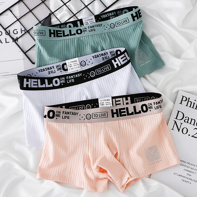 Summer%20Pure%20Cotton%20Men's%20Underwear%20Breathable%20Bullet%20Separation%20Mid%20Waist%20Flat%20Angle%20Underwear%20Solid%20Color%20Thin%20Comfortable%20Antibacterial%20Quick%20Drying%20Traceless%203065-XB%20-%20Image%202