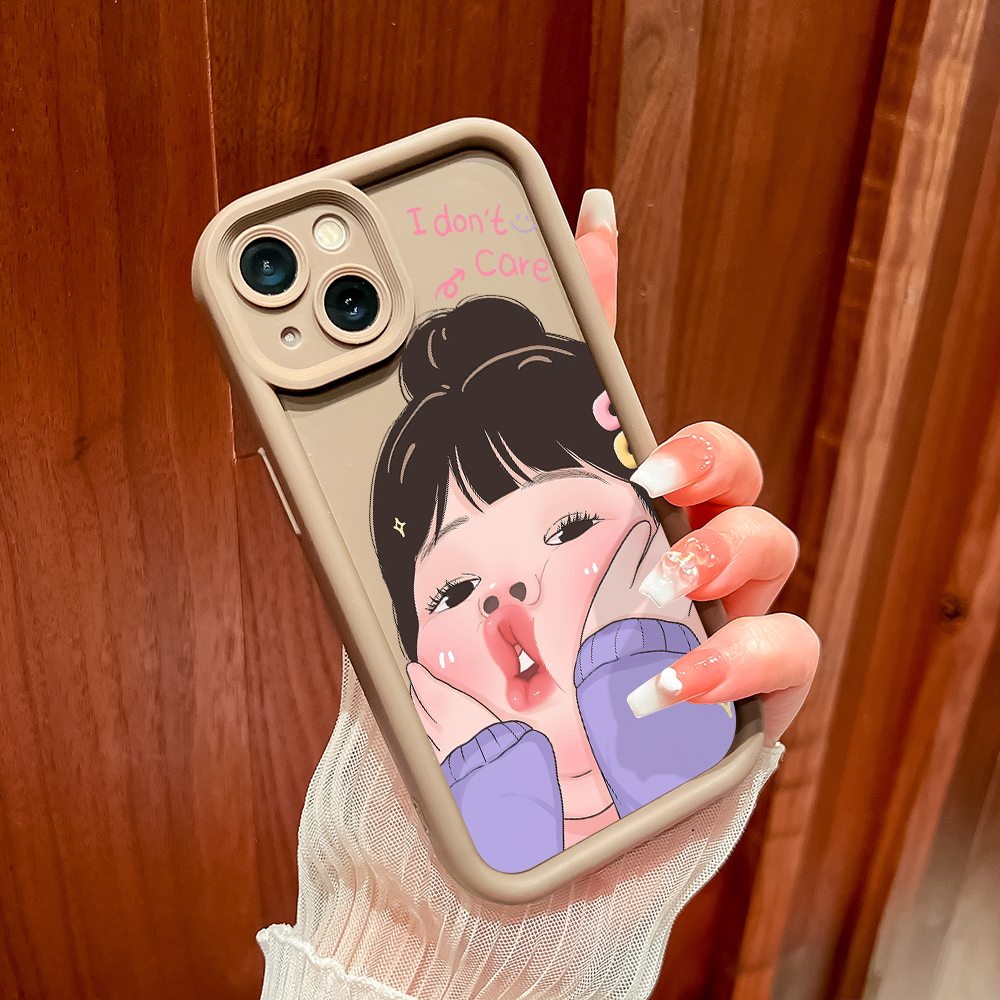 Hontinga for OPPO A3x 4G 5G A3 Pro Back Cover Cute Girl Pattern Ladder Soft Camera Protection Rubber Phone Case. 