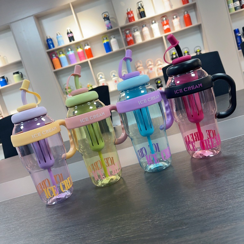 plastic cup cup sippy cup Milk tea cup Keaifeng Kettle with straw