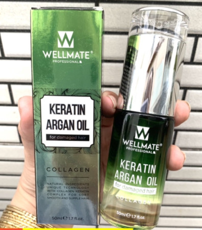 Tinh dầu phục hồi dưỡng tóc wellmate keratin argan oil 50ml