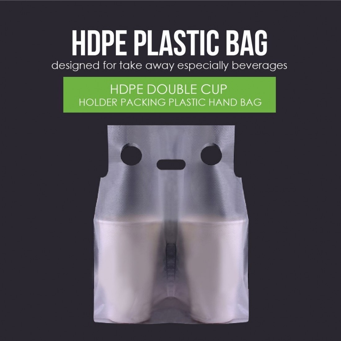 100pcs Singledouble Cup Plastic Bag Holder Cup Holder Plastic Bag Hdpe Plastic Bag Cup 3593