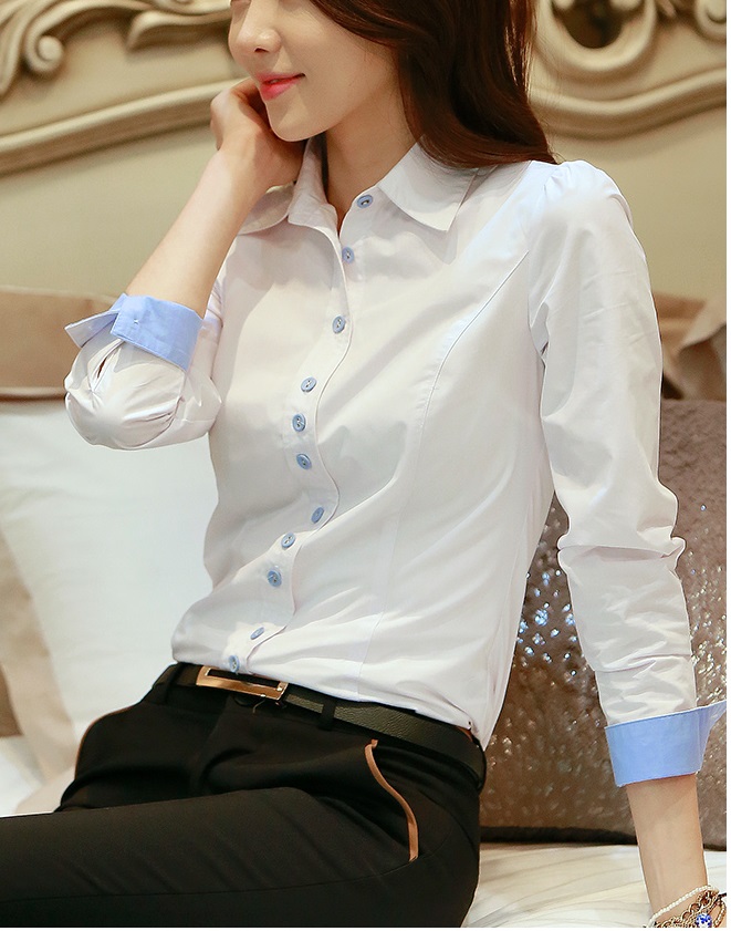Áo sơ mi trắng cơ bản dài tay, sơ mi công sở sm70
