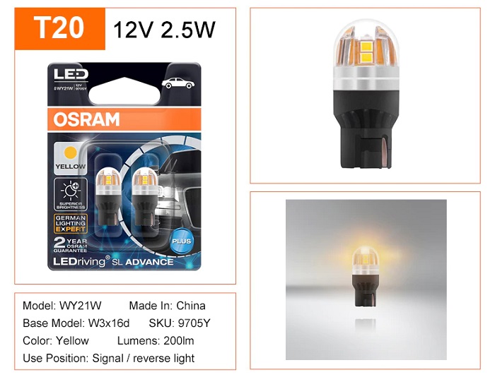 [LEDT2 ISOP] Đèn Led chân T20, S25 Osram Advance Plus [Số lượng : 1 cặp] [Bảo hành 2 năm]