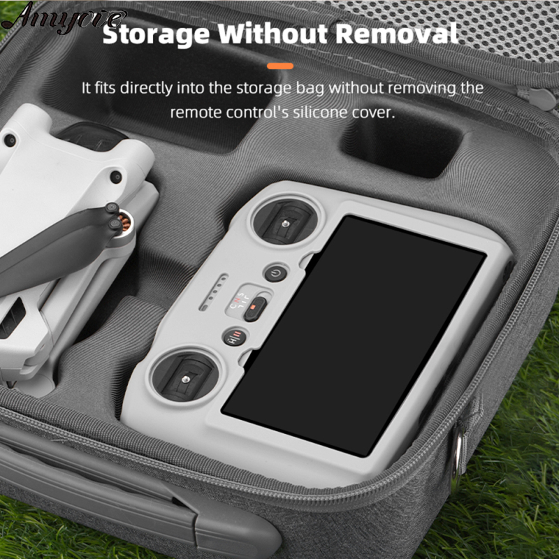 Protective Case Silicone Skin Cover Compatible For Dji Mini 3 Pro Rc With Screen Remote Control Dust Cover