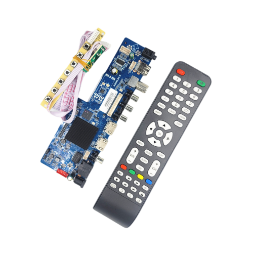 S368A1.5 Android 9 Pie Quad Core Network Smart TV Motherboard 1GB 512MB RAM +8GB 4G ROM + Manu Keyboard Use Old Laptop Display by Power Flash.