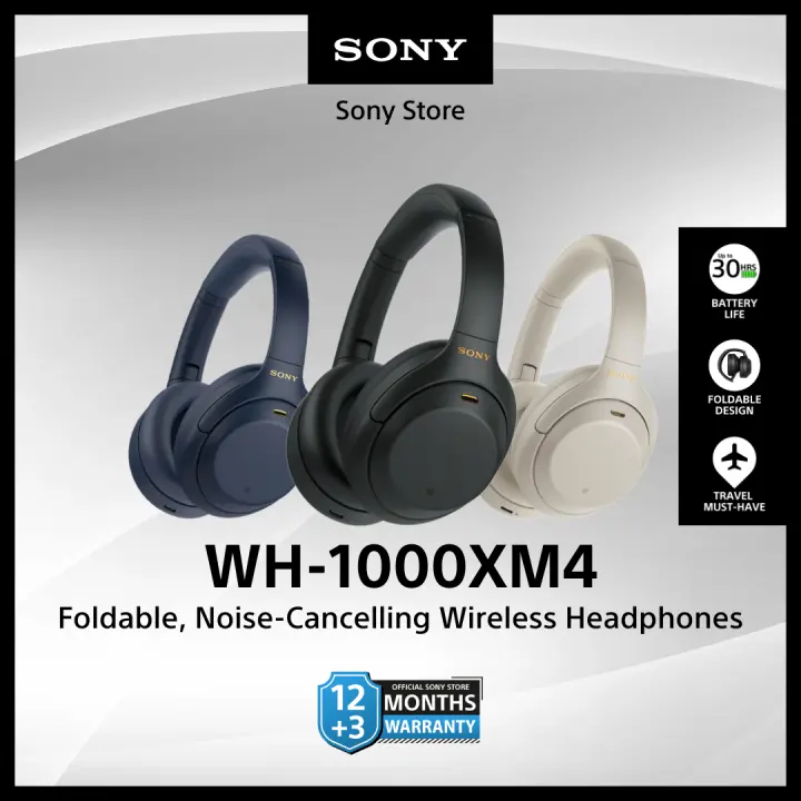 Sony Singapore WH-1000XM4 / WH1000XM4 / 1000XM4 Wireless Noise Cancelling Over-ear Bluetooth Headphones