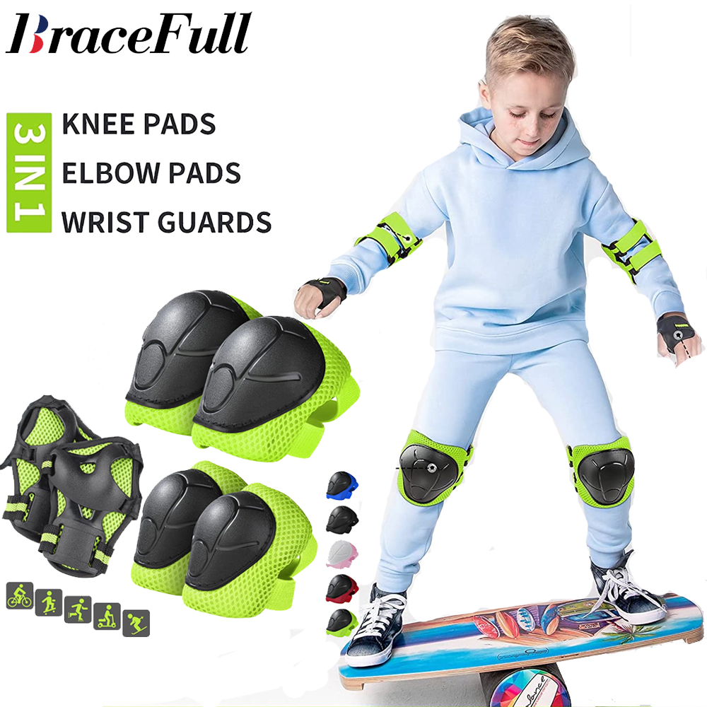 NEW%20%E3%80%90Special%20offer%E3%80%91Knee%20and%20Elbow%20Pads%20Wrist%20Guards%203%20in%201%20Kids%20Protective%20Gear%20Set%20for%20BMX%20Inline%20Roller%20Skating%20Bike%20Rollerblading%20Riding%20Sports%20-%20Image%203