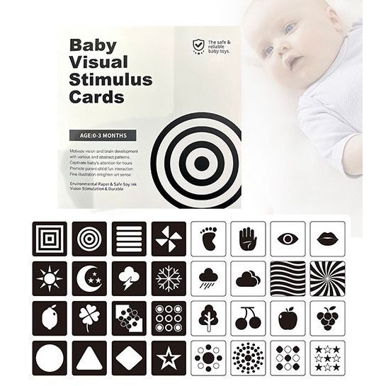 [READY STOCK]Newborn Baby Infant Flash Card Visual Stimulation Learning