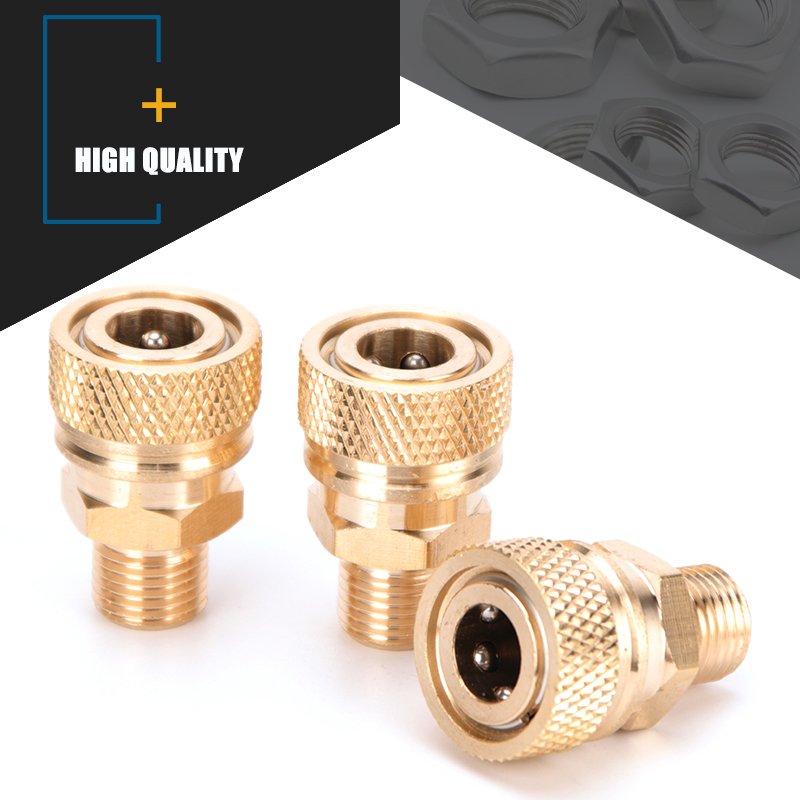 PCP 2pcs/set Quick Release Couplings Disconnect M10x1 8mm Thread Air Refilling Coupler Socket Copper Quick Releasing Fittings Air Pumps Parts