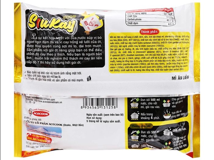 Mì Siukay vị Bò 127g