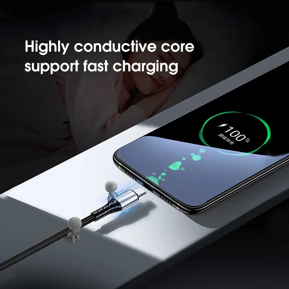 5A Cáp sạc nhanh micro USB Type C dây nylon bện dây sạc nhanh truyền dữ liệu điện thoại di động Huawei dây cáp cho XIAOMI