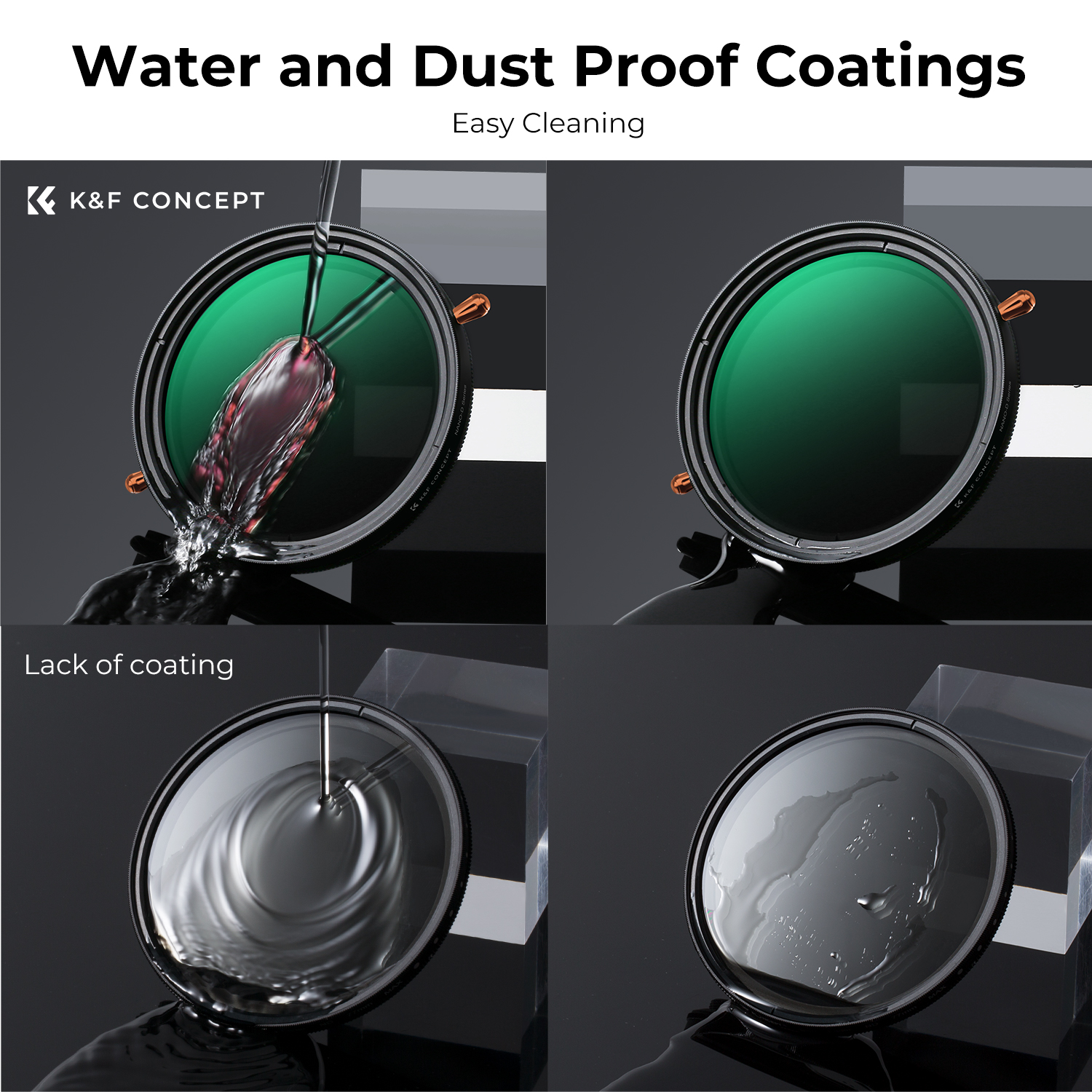 K&F Concept 49mm-82mm ND & CPL 2 in 1 Lens Filter, ND2-ND32 (1-5 Stop) Variable Neutral Density and Polarizer for Camera Lens Nano-D Series