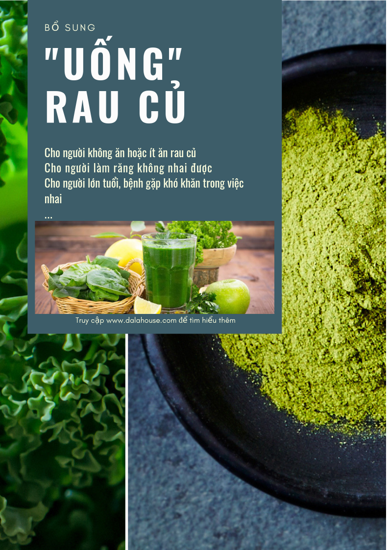 Combo Bột Rau Củ Detox ,Thải Độc Dalahouse- Hộp 63g