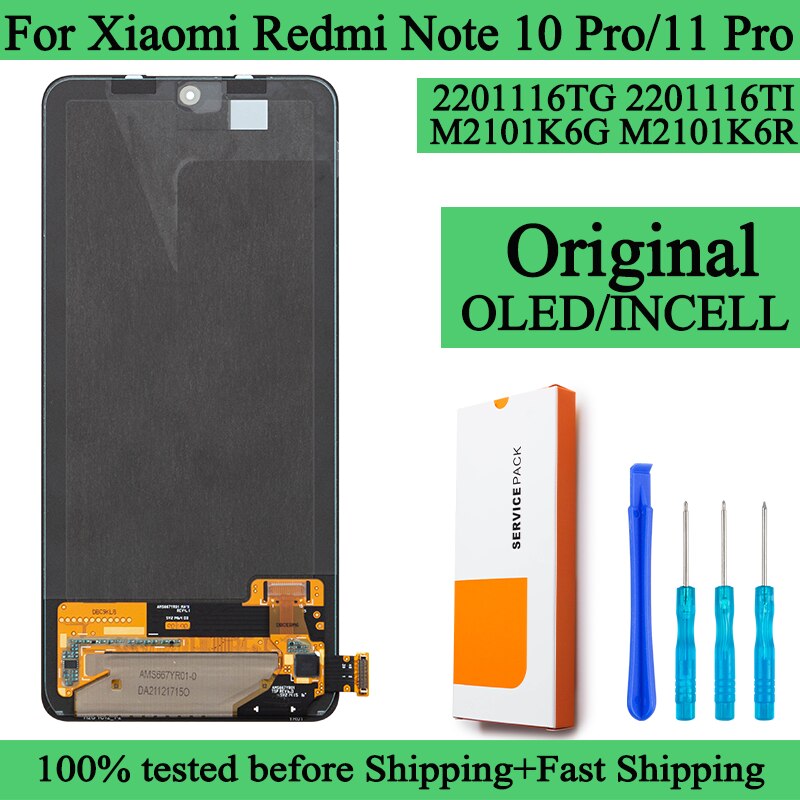 2201116tg display lcd originale per redmi note 11 pro display touch screen digitizer panel assembly per note 10 pro