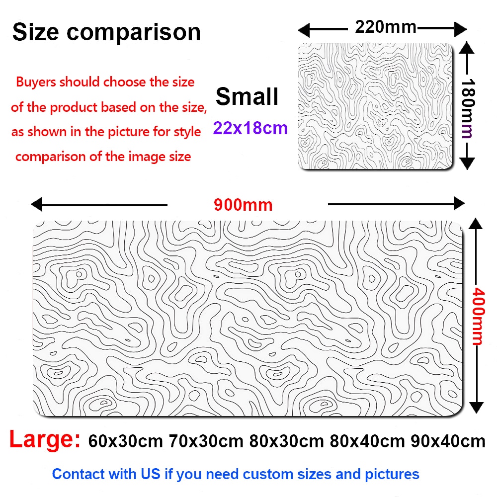 1 Large Black And White Gaming Mouse Pad Gamer Big Mouse Mat Computer Gaming Locking Edge Mousepad 90X40cm Keyboard Desk Mice Pad