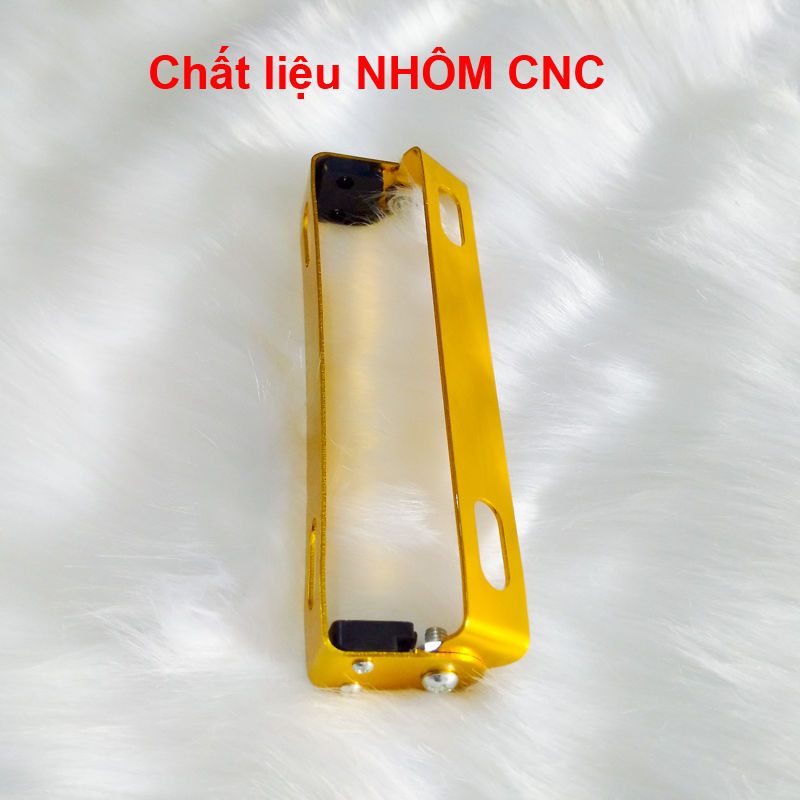 Pát nâng hạ biển số xe máy ( nhôm CNC VÀNG)