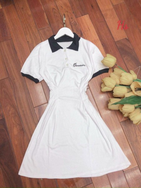 Váy cổ bẻ cài cúc cosmo
