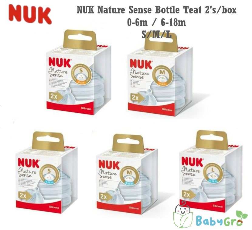 Nuk Nature Sense Nuk Teat Size Guide Original NUK Silicone Nature