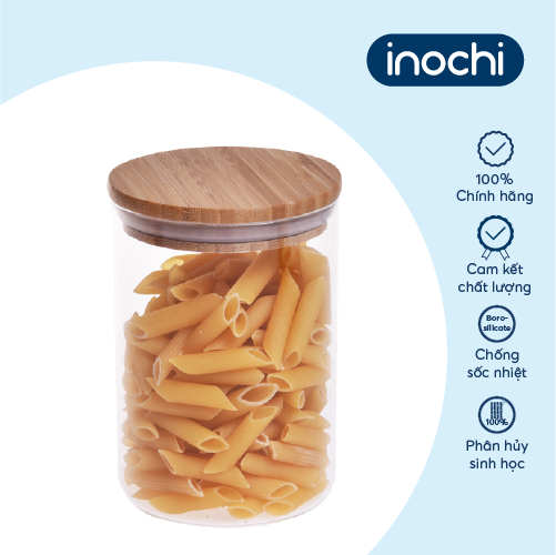 Hũ thuỷ tinh nắp tre Nikko 1000ml