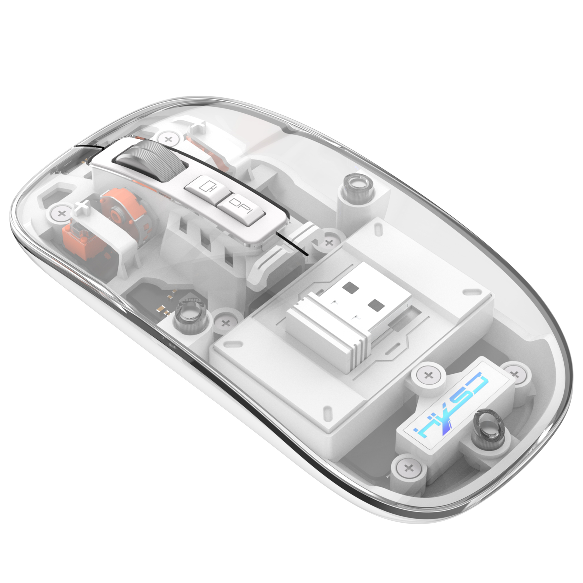 Chuột chơi game 2.4G Bluetooi-Tương Thích chuột không dây Với đèn RGB Có Thể Sạc Lại Trong Suốt chuột cho PC Gamer Máy Tính Xách Tay phụ kiện máy tính xách tay