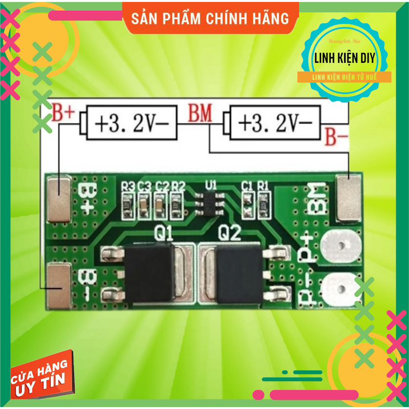 013 mạch bảo vệ pin 3.2v 2s 6.4v 7.2v xả 10a mạch bảo vệ pin sắt lifepo4 life mạch bảo vệ sạc pin 32650 bms