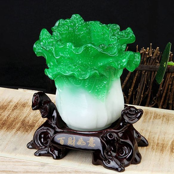 Cabbage feng shui marble bating Fortune Fortune Để table, car-[cabbage wealth fortune, cabbage cẩm thạch, cabbage, bap cai orange Thach, Tuong bap cai, bap ruler Tai Loc]