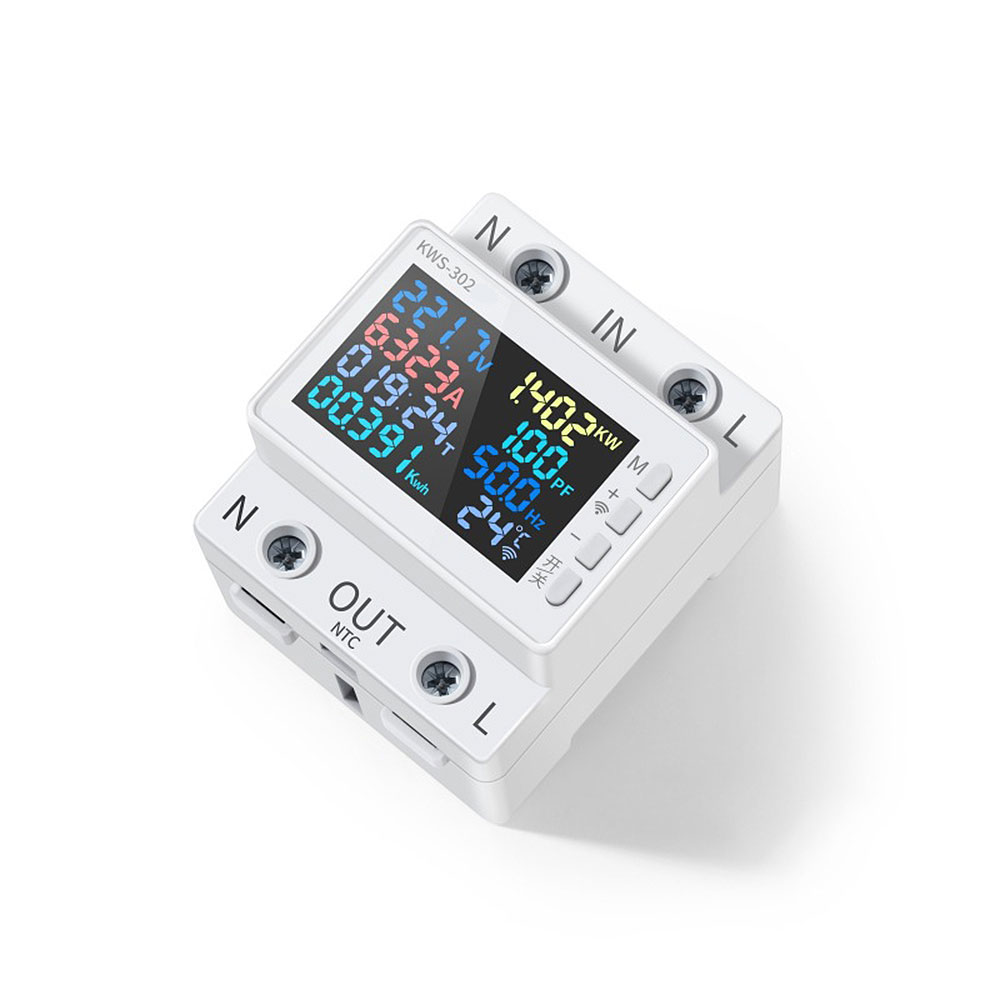 Aideepen digital energy meter multifunction din rail power meter kwh meter with led display ac170-300v