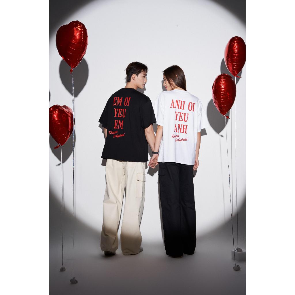 Áo thun Cotton cao cấp - THUNN ORIGINAL Love Text Tee-BLACK