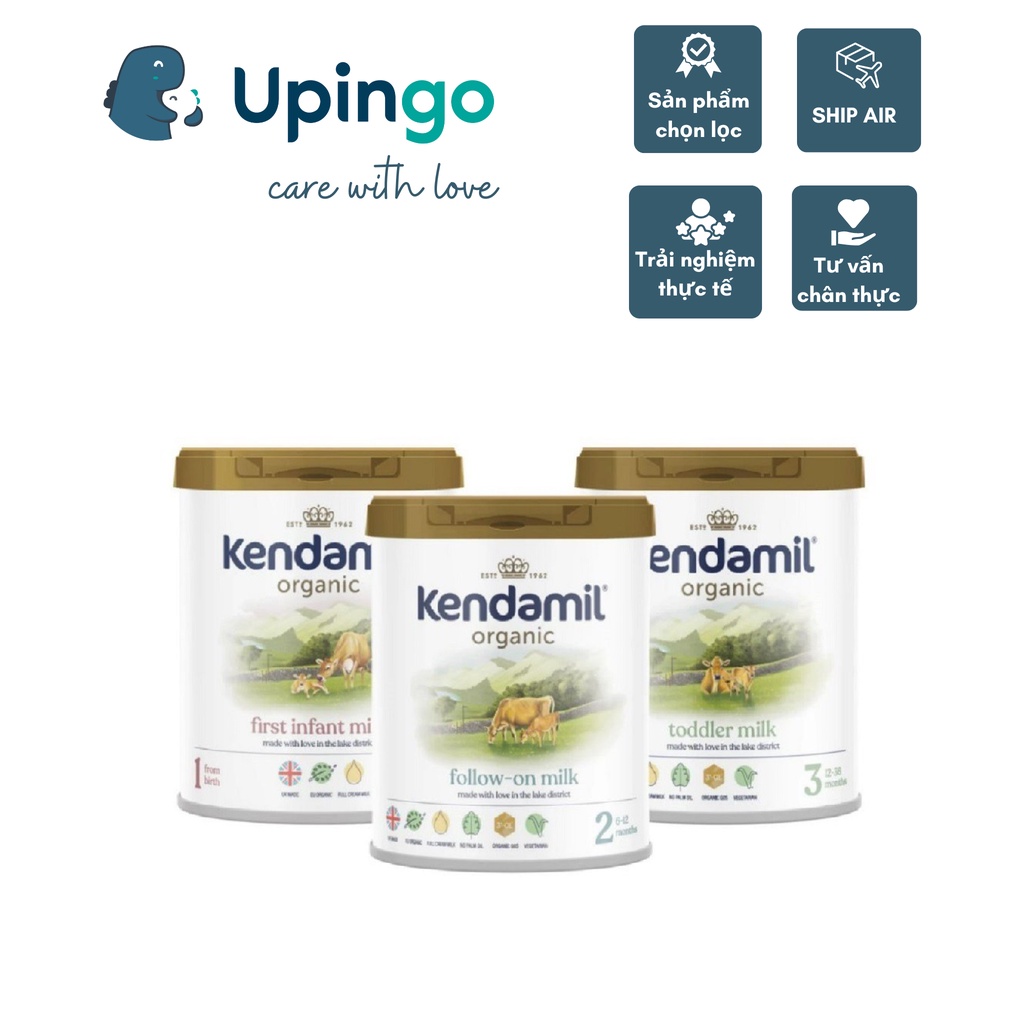 [MẪU MỚI] Sữa Kendamil Organic số 1,2,3 (800g) Anh Quốc