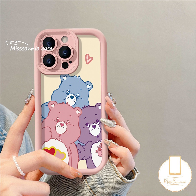 Graffiti Rainbow Star Love Happy Bear Compatible For Oppo A60 A57 A79 A18 A12 A76 A78 A53 A38 A54 A7 A16 A15 A5s A17 A77 A3s A55 A9 A33 A58 A54s A95 A1K A74 A17 A31 A8 Cute Cartoon Care Bear Angel Eyes Soft Shell. 
