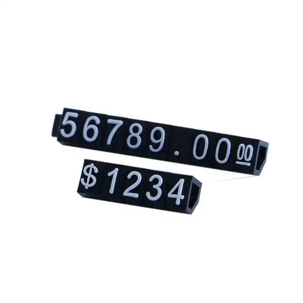 30pcs/lot 3x5mm Plastic Cubes Price Display Tags Adjustable Number ...
