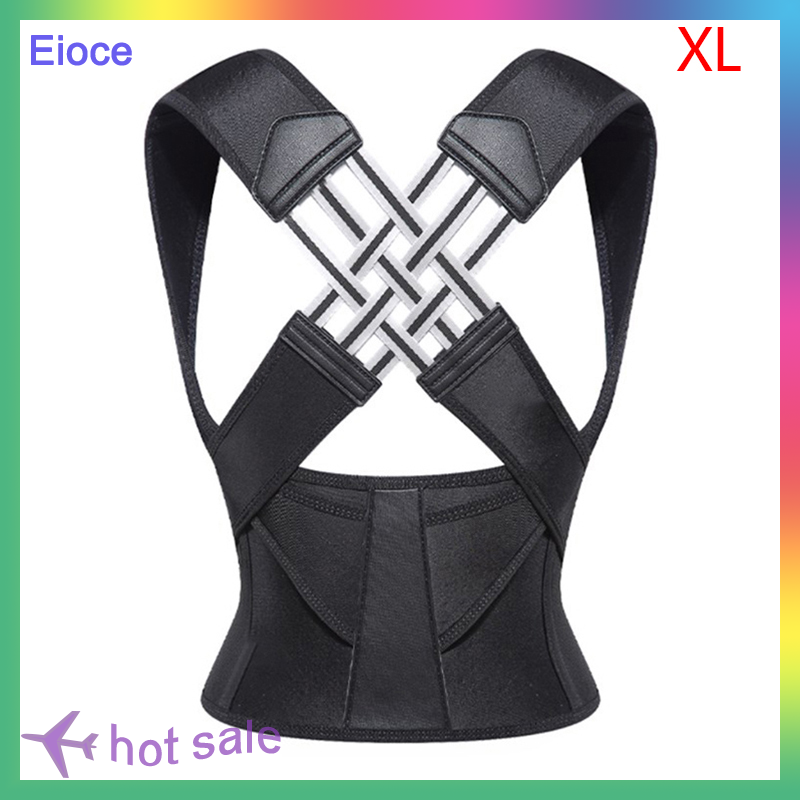 Eioce thư thế lưng có thể điều chỉnh dây đai chỉnh ngồi dây đai chỉnh lưng phụ nữ người đàn ông ngăn ngừa gù giảm đau đai điều chỉnh tư thế