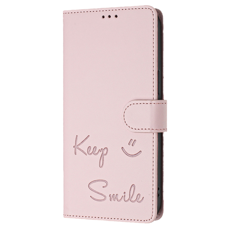 For OnePlus 9 8T 10 11 12 13 Pro Flip Cover Smiling Embossed Pattern Foldable Stand RFID Shielding Protection For OnePlus 9R 10R 11R 12R 10R Prime Back cover Phone Cases. 
