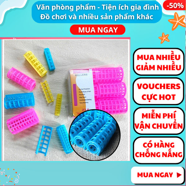 Lô 6 dụng cụ cuốn tóc uốn tóc phổ thông không xài điện xài nhiệt giá rẻ, hiệu quả ✓ uốn tóc mái ✓ uốn tóc không nhiệt ✓ uốn tóc gợn sóng ✓ uốn tóc xoăn ✓ uốn tóc mini ✓ Nguyễn Thùy Store