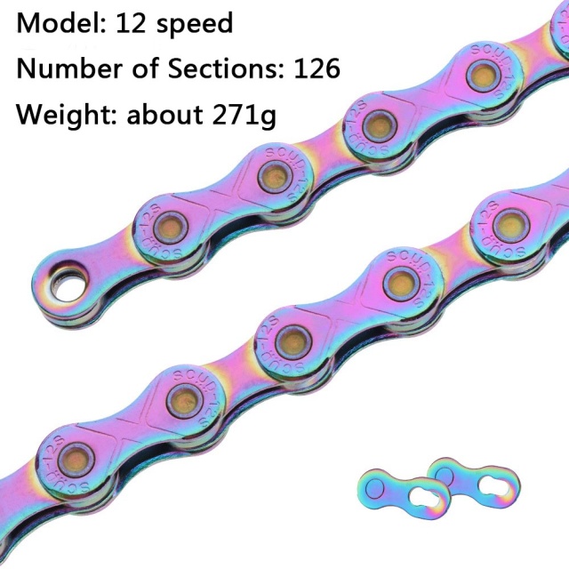 9/10/11/12 Speed MTB mountain road bike bicycle chain Silver/ Gold/ Rainbow / Colorful Super light bike chain