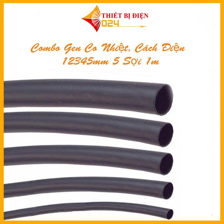 Combo Gen Co Nhiệt, Cách Điện 2/4/6/8/10mm 5 Sợi 1m
