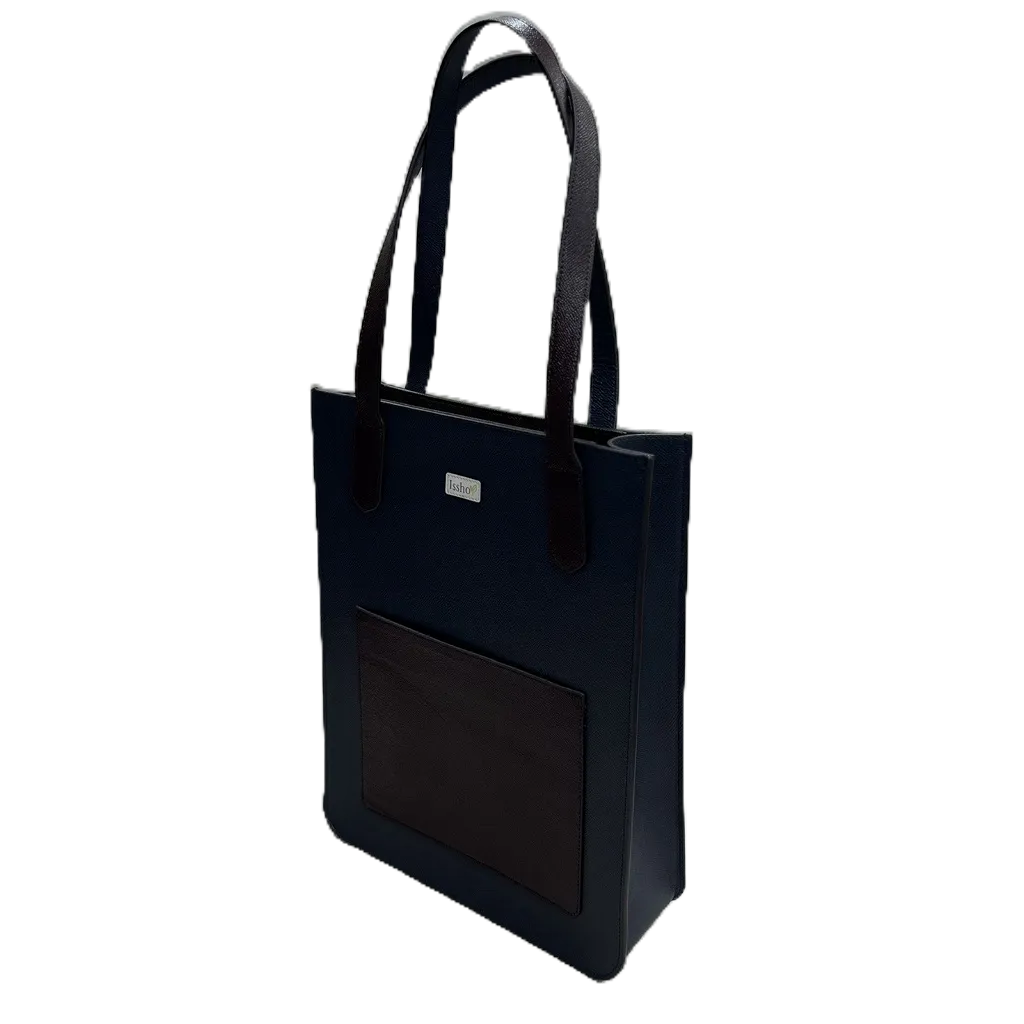 Túi tote xách Laptop Da thật phối 2 màu