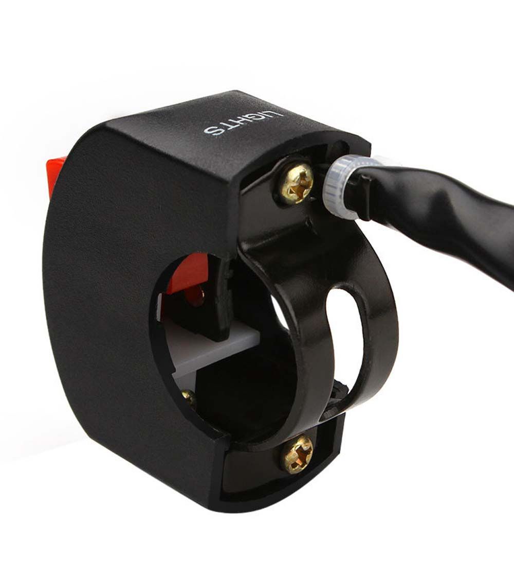 TUO29 12V Waterproof Electronic Bike Button Connector For ATV Push Button Motorcycle Handlebar Mount Switch Spotlight switch Control Switch Motorcycle LED Light Switch