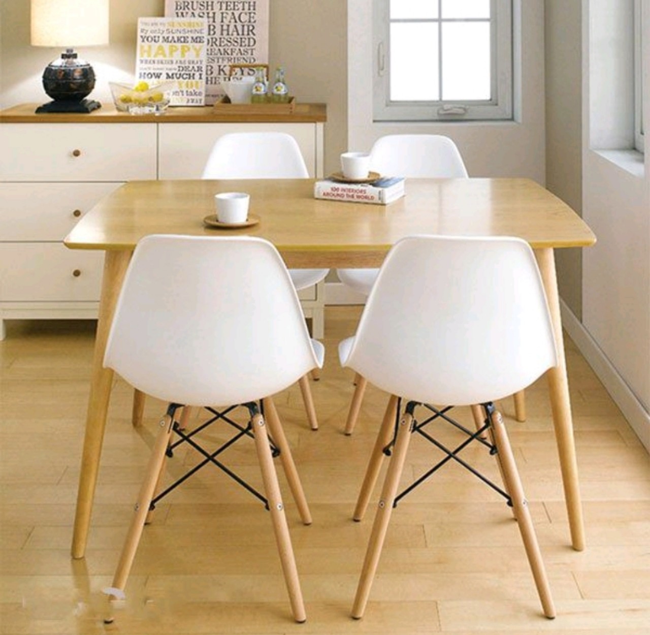 GHẾ NHỰA NHẬP KHẨU, GHẾ EAMES CHÂN GỖ
