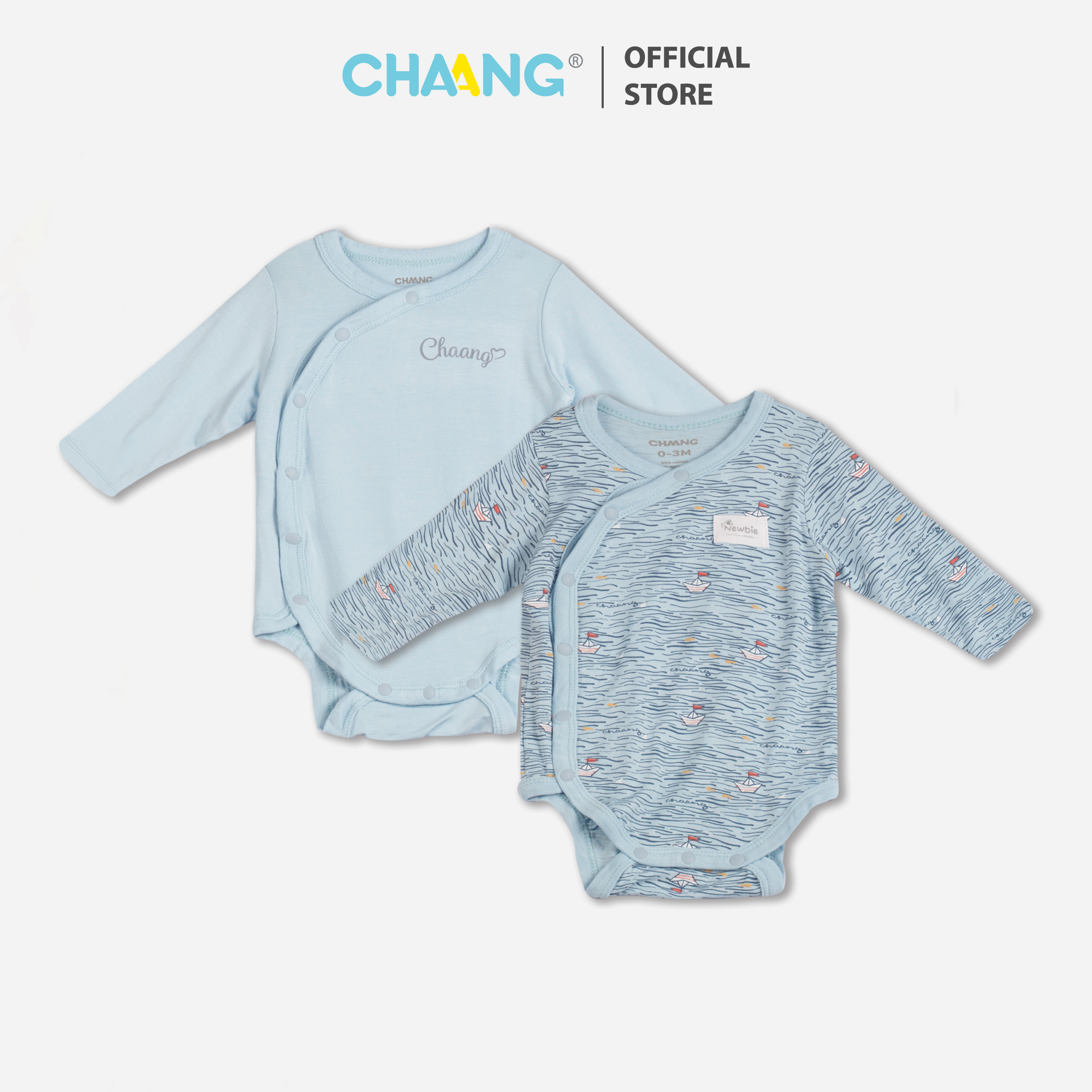 [CHỈ 21-24.06-Nhập mã LAZADAFASHION2 giảm 20% đơn từ 199k] [CHAANG] Set 2 Bộ Bodychip Cho Bé Sea Chaang