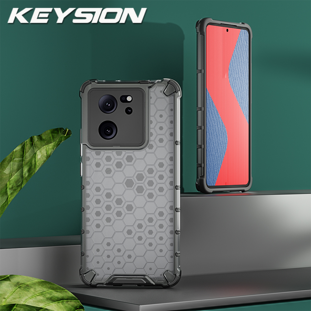 Cheap KEYSION Luxury Retro Leather Case for Xiaomi 13T 13T Pro 5G Soft  Silicone+PC Shockproof Phone Back Cover for Redmi K60 Ultra