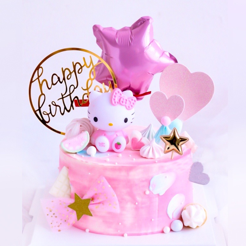 Que Cắm Trang Trí Bánh Kem Hình Hello Kitty