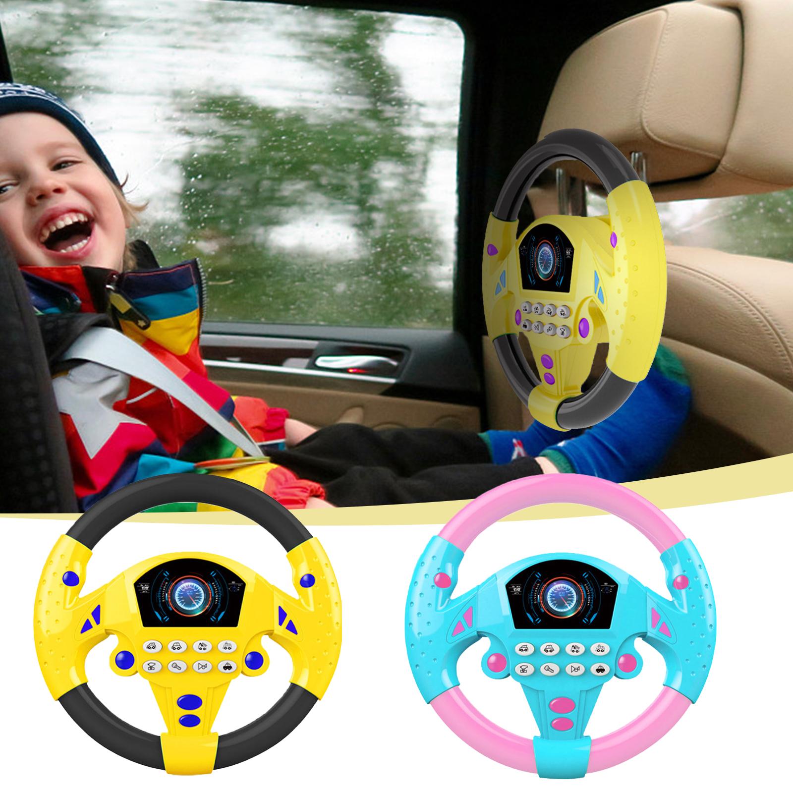 【Be worth】 Electric Simulated Car Driving Steering Wheel Kids Interactive With Car Driving Baby Education N8O1.