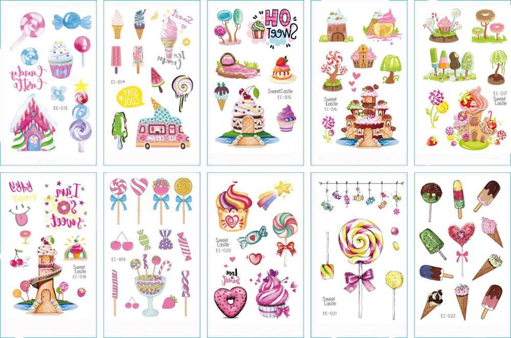 10Pcs Tattoo Kids Various Cartoon Car Fake Tattoo Sticker Temporary Tattoos Waterproof Tatto Art Tatoo Hand Arm For Child Boy